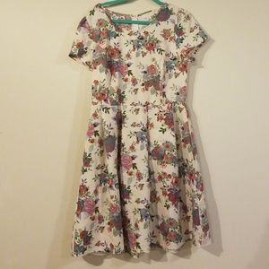 Cream floral dress